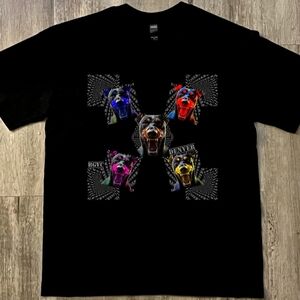 Multicolored Dobermen & Doberwomen Graphic Tee, Cotton, Unisex Large BGVCDenver
